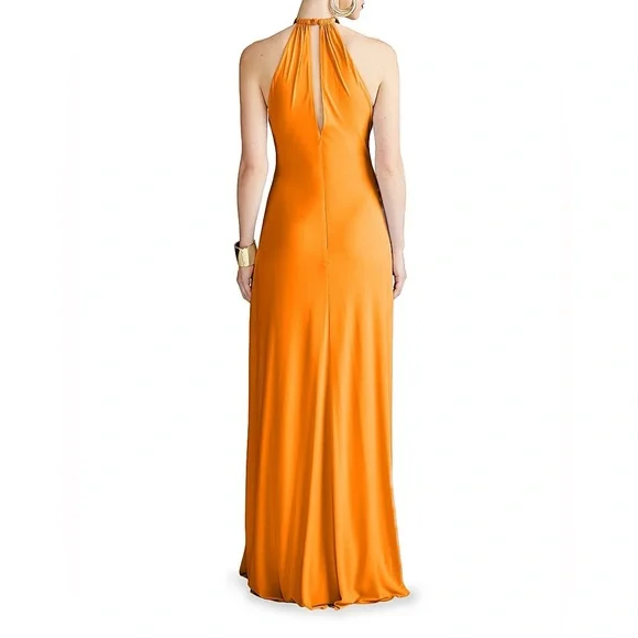 Halston Heritage Orange Maxi Dress - Picture 2 of 10